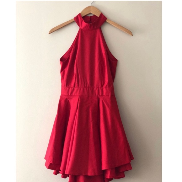 Elegant and cute red skater dress - Picture 2 of 2